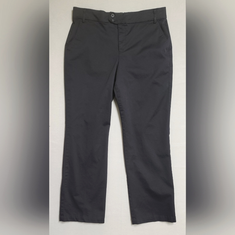 Gloria Vanderbilt Women's Pants Size 14 Black Missy Midrise Bootcut Dress Pants